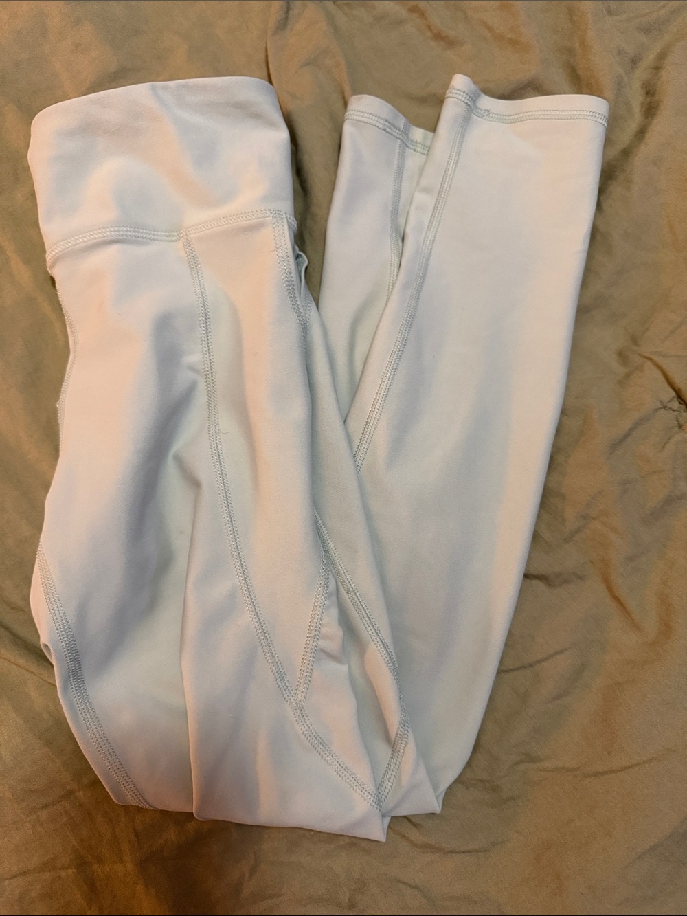 Old Navy White Girls' Active Leggings with Flatlock Stitching